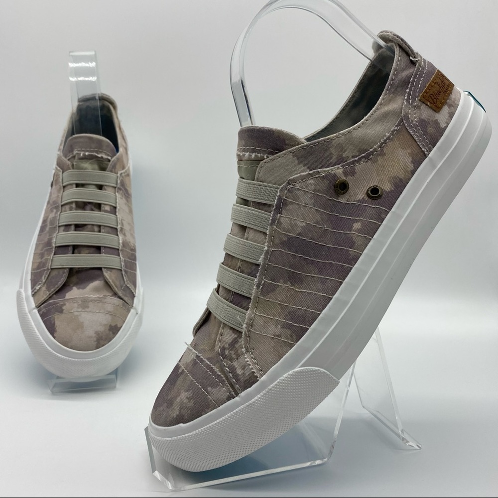Blowfish Taupe Camo Elastic Slip-On Sneakers